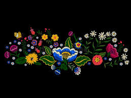 The butterflies love native flowers and plants! Embroidery Landscape Pattern With Simplify Flowers And Butterfly Stock Vector Illustration Of Garden Floral 103202937