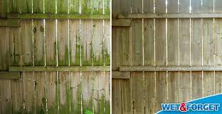 Mildew and mold is a common problem on outdoor surfaces. Make Wood Deck Cleaning Easy This Fall With Wet Forget Outdoor Life S Dirty Clean Easy
