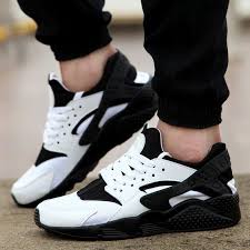 Black And White Huaraches Womens Custom Black White Huarache Run Nike Air Huarache Black Black Running Shoes Nike Air Huarache