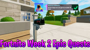Milestone quests are also called rare quests or blue quests. Destroy Mailboxes All 5 Mailboxes Locations Fortnite Chapter 2 Season 5 Week 2 Epic Quest Youtube