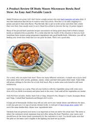 And here i'd thought your mom was cool. A Product Review Of Dinty Moore Microwave Bowls Beef Stew An Easy And Portable Lunch By Aheadoomph4346 Issuu