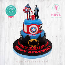 Cari produk kue ulang tahun lainnya di tokopedia. Birthday Cake Avengers Pesan Captain America And Batman Toko Dan Vendor Kue Hova Cake Jakarta