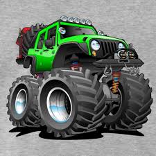 Off Road 4x4 Gecko Green Jeeper Cartoon Mens Premium T Shirt Jeff Hobrath Art Studio Monster Trucks Car Cartoon Cool Cars