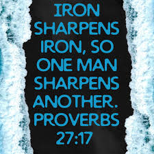 One person can be used by god to help the other. Mark Washington On Twitter Iron Sharpens Iron So One Man Sharpens Another Proverbs 27 17 Nasb Https T Co Fbdrs66xkc