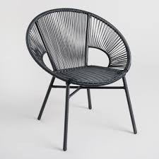 Round Black All Weather Wicker Camden Outdoor Patio Chair By World Market Outdoor Chairs Affordable Outdoor Furniture Round Chair