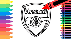 How To Draw Arsenal Fc Badge Drawing The Arsenal Logo Coloring Pages For Kids Tanimated Toys Youtube