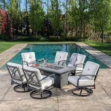 Check spelling or type a new query. Hamilton 7 Piece Fire Chat Set Outdoor Fire Pit Table Fire Pit Patio Dream Patio