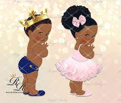 Baby Princess And Prince Afro Puff African American Baby Etsy In 2021 American Baby African American Babies Royal Prince Baby Shower