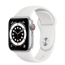 Apple Watch Series 6 Gps Cellular 40mm Silver Aluminum Case With White Sport Band Regular Apple