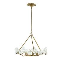 Made of iron and clear glass. Dove Small Blown Glass Bird Chandelier Dk89955 Avanti Group Ltd