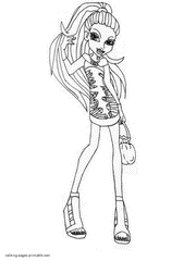 Kizicolor.com provides a large diversity of free printable coloring pages for kids, available in over 16 languages, coloring sheets, free colouring book, illustrations, printable pictures, clipart, black and white pictures, line art and drawings. Abbey Bominable Coloring Pages Monster High