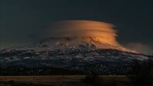 Clouds Swirling Around Mount Shasta ...