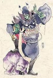 判官 判官典型形象是戴一顶软翅纱帽 穿一红圆领半长衫 柬一条犀角大带 踏一双歪头皂靴 长一脸落腮胡须 瞪着一双圆眼 左手拿着善恶簿 右手拿着生死笔 虽然长得凶神恶煞 但心底善良正直 掌握着人的轮回生死 对坏人进行惩罚 对好人进行奖 cartoon