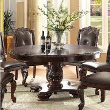 The standard place setting is 24 wide. Buy Crown Mark D2150 60 Kiera Dining Sets 5 Pcs In Brown Dark Brown Faux Leather Online