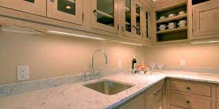 These hidden fixtures, which are fairly easy to retrofit beneath upper wall cabinets, bathe the countertop in bright white light—a boon for everything from dicing veggies to reading recipes. Under Cabinet Lighting For Kitchen Pattard Kitchen