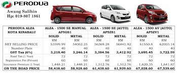 Harga kereta alza advance 2016. Kereta Alza Baru Mpv Perodua Newface Di Kota Kinabalu Sabah 2016