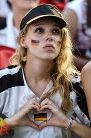 Germany sport fan with flag and horn. German Fan Football Girls Hot Football Fans Soccer Girl