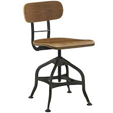 This inviting modern farmhouse home office decor offers a stunning inset painted wall in bold black and white stripes. Modway Mark Rustic Modern Farmhouse Steel Metal Wood Adjustable Dining Chair In Brown Buy Online In El Salvador At Elsalvador Desertcart Com Productid 30607254