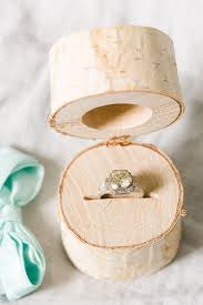 Diy Birch Log Ring Box Ruffled Diy Wedding Ring Ring Boxes Diy Wooden Ring Box