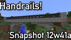 Maybe you would like to learn more about one of these? New 12w41a Decorative Block Handrails Minecraft Youtube