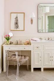 Kathryn Ivey Interiors Is The Perfect Style Stalk For March An Abundance Of Lovely Floral Pr Bathroom Vanity Chair Bathroom With Makeup Vanity Bathroom Decor