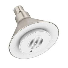 Kohler Moxie 1 Spray 5 In Showerhead With Wireless Speaker In Vibrant Brushed Nickel Wireless Speakers Wireless Speakers Portable Fixed Shower Head