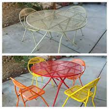 Old Wrought Iron Patio Furniture Made New Again Iron Patio Furniture Metal Outdoor Furniture Vintage Patio Furniture