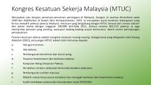 Jabatan hal ehwal kesatuan sekerja malaysia. Kesatuan Sekerja Di Malaysia