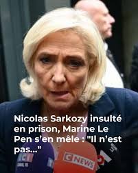 Marine Le Pen réagit aux critiques contre Sarkozy : “Il n'est pas... Voir  plus