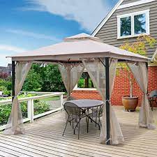 You need the best canopy for wind and rain so that you can stay safe. Amazon Com Asteroutdoor 10x10 Outdoor Gazebo For Patios Canopy For Shade And Rain With Mosquito Netting Soft Top Metal Frame Gazebo For Lawn Backyard And Deck 99 Uv Rays Block Cpai 84 Certified
