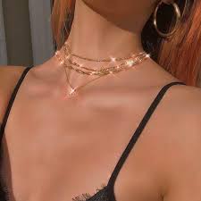 Asthetisch Helle Sonnige Goldene Stunde Halskette Ketten Machen Sie Es Selbst Accessories In 2020 Halskette Kurze Halskette Choker Halskette