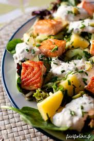 Salade Au Saumon Pommes De Terre Et Concombre Marine Food For Love Salade Saumon Salade Repas Recette Salade