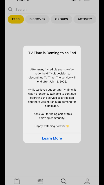 images?q=tbn:ANd9GcSwYe9A7h_gaYmR1Z9R-Uuj7UUdQSrdk8_vT7lWHBH3siIXQ6jUGt5b_vE&s=10 TV Time chiude per sempre: la storica app per tenere traccia di serie TV e film dice addio agli utenti