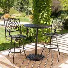Hannah Aluminum 3 Piece Outdoor Bar Set Outdoor Bar Sets Outdoor Bar Outdoor Furniture Sets