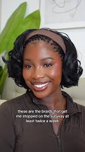 Bob Box Braids with Curls at The End 90s