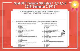Check spelling or type a new query. Soal Uts Tematik Sd Kelas 1 2 3 4 5 6 2018 Semester 2 2018 Operator Sekolah