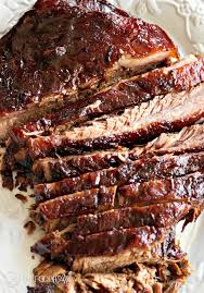 oven cooked brisket marinated with five