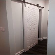 Chevron Designed Stained Sliding Barn Door Whitewash Doors Interior Barn Door Tall Cabinet Storage