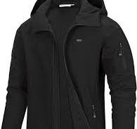 33,000ft Men's Hooded Softshell Jacket Waterproof Lightweight Insulated  Windbreaker Fleece Lined Rain Shell Jacket