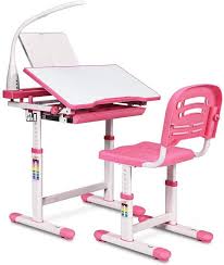 Schreibtische └ kindermöbel └ kindermöbel & wohnen └ möbel & wohnen alle kategorien antiquitäten & kunst. Costway Kinderschreibtisch Kinderschreibtisch Set Mit Lampe Schublade Hohenverstellbar Grau Online Kaufen Otto