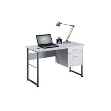 طاولة كمبيوتر 120 60 76 سم رمادي أبيض Chairs Tables Office Furniture Furniture Household Saco Store