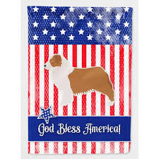 Australian shepherd this 10 inch diameter zinc framed panel comes with attached chain for hanging. Caroline S Treasures 28 In X 40 In Polyester Usa Patriotic Australian Shepherd Dog Flag Canvas House Size Heavyweight Bb3333chf The Home Depot