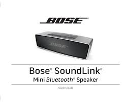 Bose Soundlink Mini Bluetooth Speaker Owner S Manual Pdf Download Manualslib