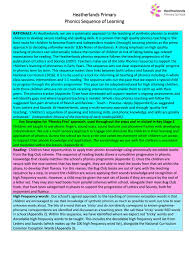 The same spelling can be associated with more than one sound. Heatherlands Primary Phonics Sequence Of Learning By Coastalpartnership Issuu