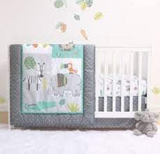 Belle Safari 4 Piece Crib Bedding Set Reviews Bedding Collections Bed Bath Macy S In 2020 Crib Bedding Sets Crib Bedding Safari Animals Nursery