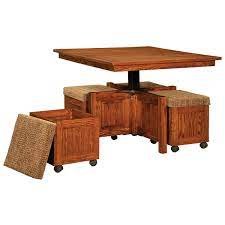 Buy coffee table with stools and get the best deals at the lowest prices on ebay! 5 Pc Square Coffee Table And Bench Set Shipshewana Furniture Co
