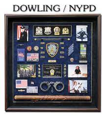 Nypd Police Shadowbox From Badge Frame Shadow Box Police Shadow Box Ideas Police