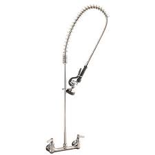 Wewe high arc nickel pull out kitchen faucet best pull down sprayer: T S Part B 0133 T S 2 Handle Pull Down Sprayer Kitchen Faucet In Polished Chrome Food Service Kitchen Faucets Home Depot Pro