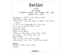 Sting setlist fm