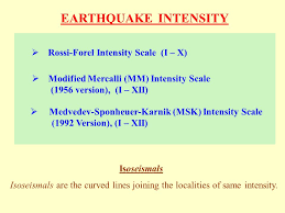 It is used in north america and several other countries; Earthquake Magnitude Intensity Energy Power Law Relations And Source Mechanism Walter D Mooney U S Geological Survey California Usa Mooney Ppt Download